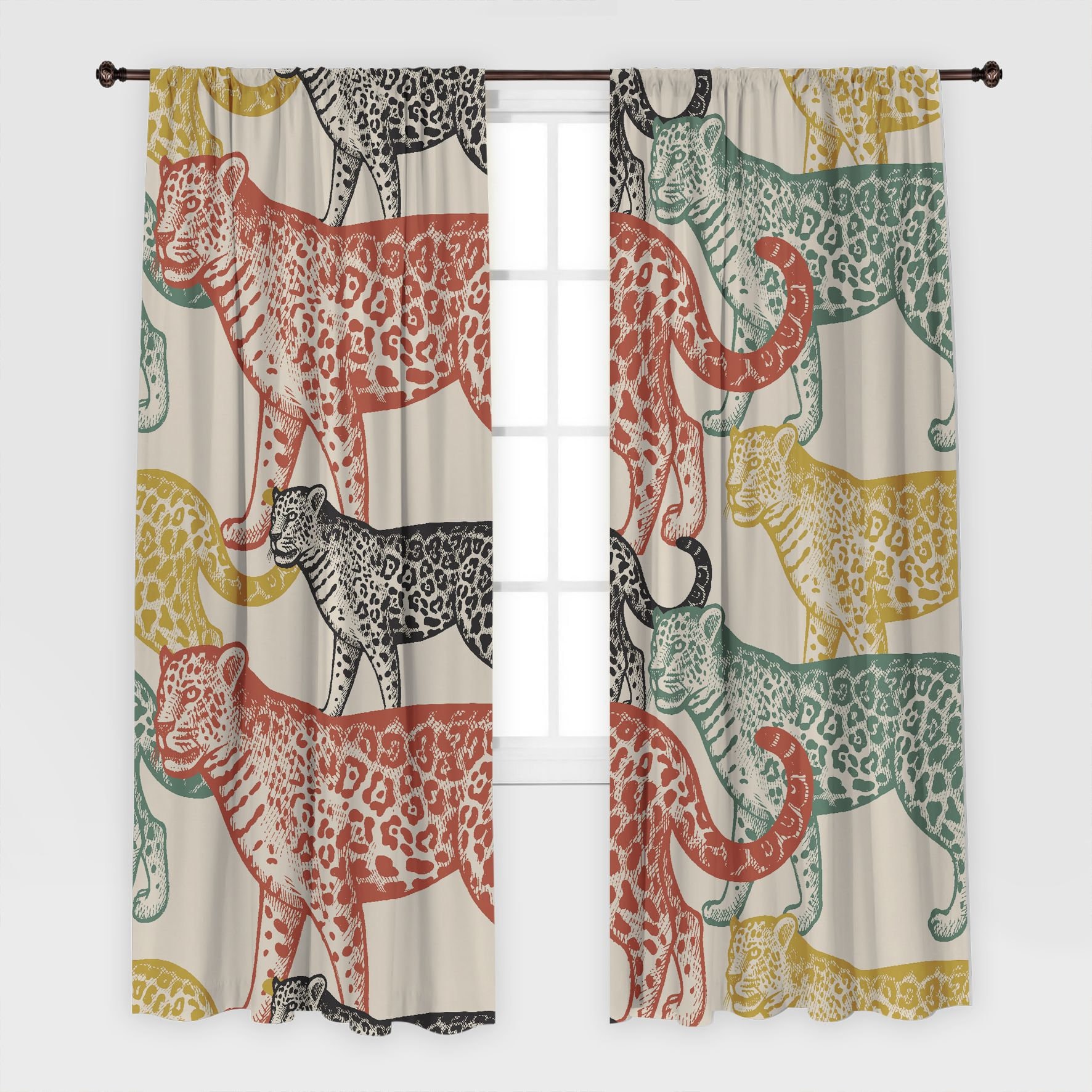 Animal Print Curtain / Drapes for Living Room Dining Room Bed Etsy