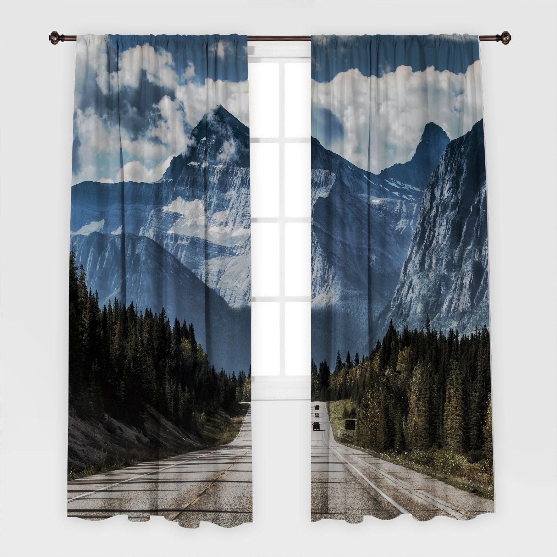 Scenery Printed Curtain / Drapes For Living Room Dining Room Etsy