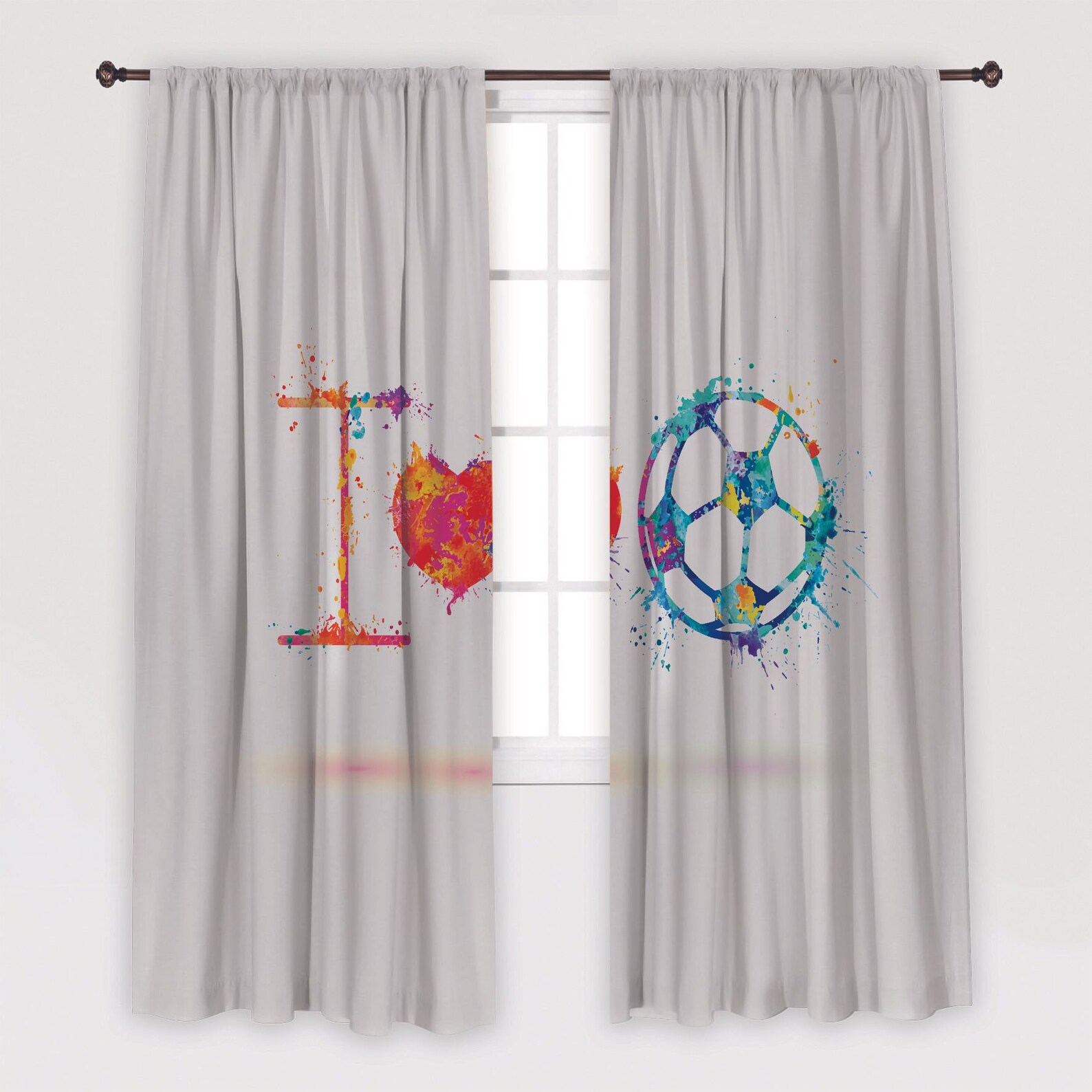 Sports Art Printed Curtain / Drapes For Living Room Dining Etsy