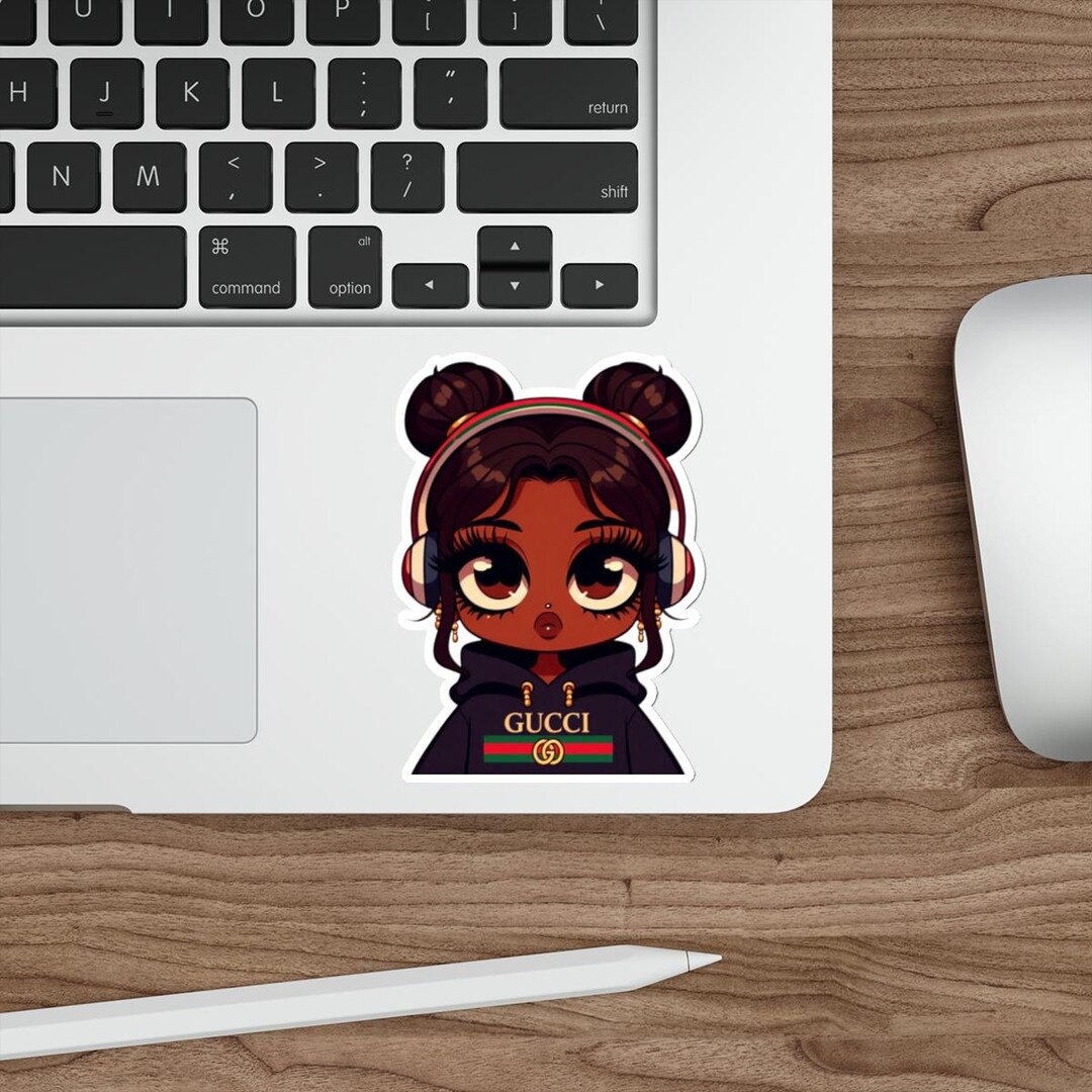 Chibi Gucci Girl Sticker | Water-resistant Laptop Decal - Etsy