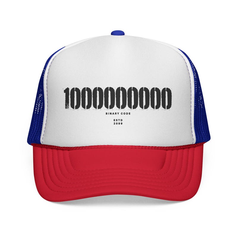 Binary Code Society Numeric Barcode Graphic Trucker image 10