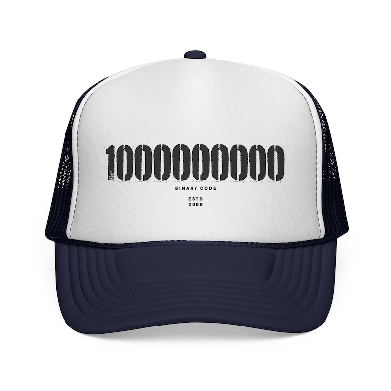 Binary Code Society Numeric Barcode Graphic Trucker image 15