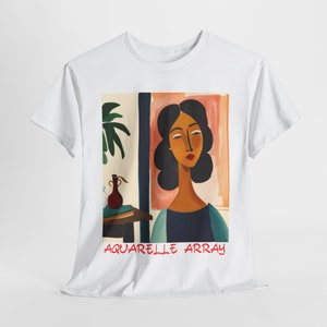Ethereal Elegance - Aquarelle Array Artistic T-Shirt | Artistic Cotton Tee Artistic Contemporary Design|Modern Art T-Sh irt