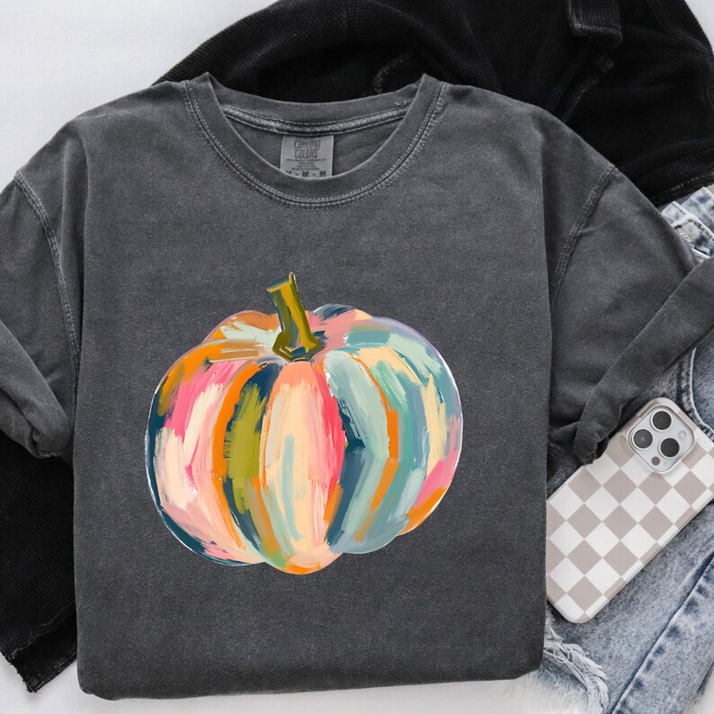 Colorful Abstract Pumpkin Clipart | Modern Fall Art | Digital Download ...