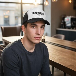 Binary Code Society Numeric Barcode Graphic Trucker image 7