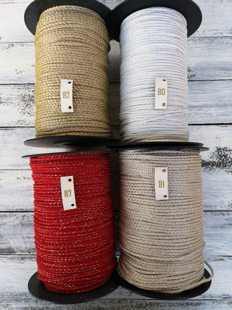 LUREX Macrame Rope 3mm Rope Polyester Rope Nylon Rope Craft Etsy