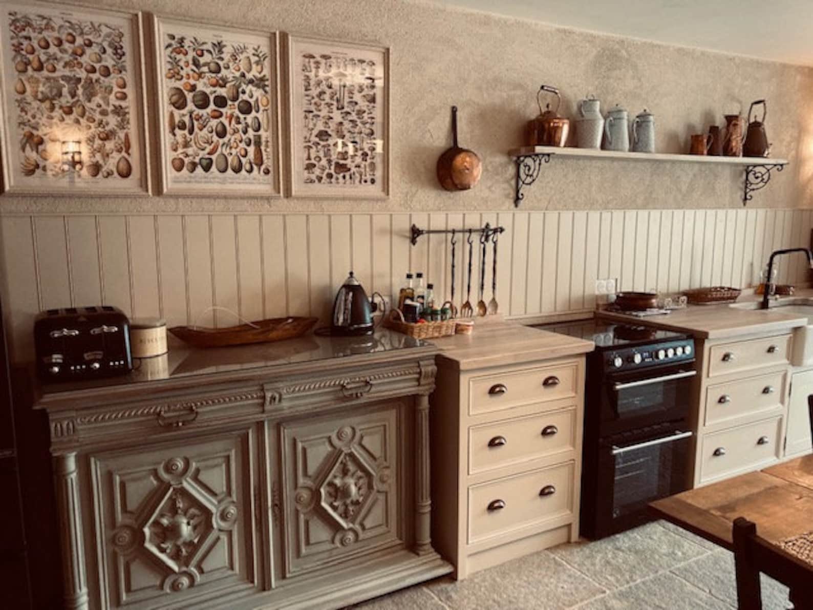 Handmade Traditional Kitchen Units in a Beautiful French Farmhouse ...