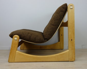 1 (v.5) Lounge Armchair by Carl Straub in Nature Oak 70s Seventies Space Age Oak Modular Sofa 2 - 3 - ... Seater