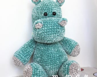 Niedliche, weiche, und süße Nilpferd! Handgemacht mit Liebe!