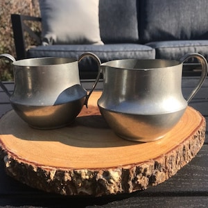 Vintage Concord Pewter Creamer and Sugar Set