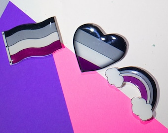 Aseksuele Pride Pin Set, LGBTQ+, handgemaakt