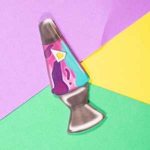 Modern Polyamory Subtle Pride Lava Lamp Pin, LGBTQ+, Handmade