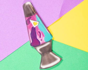 Modern Polyamory Subtle Pride Lava Lamp Pin, LGBTQ+, Handmade