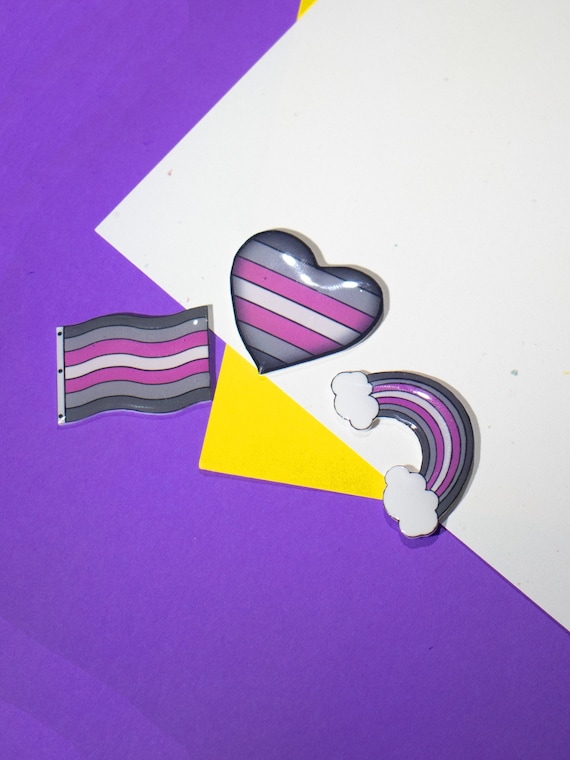 Demigirl Pride Pin Set, LGBTQ+, Handmade