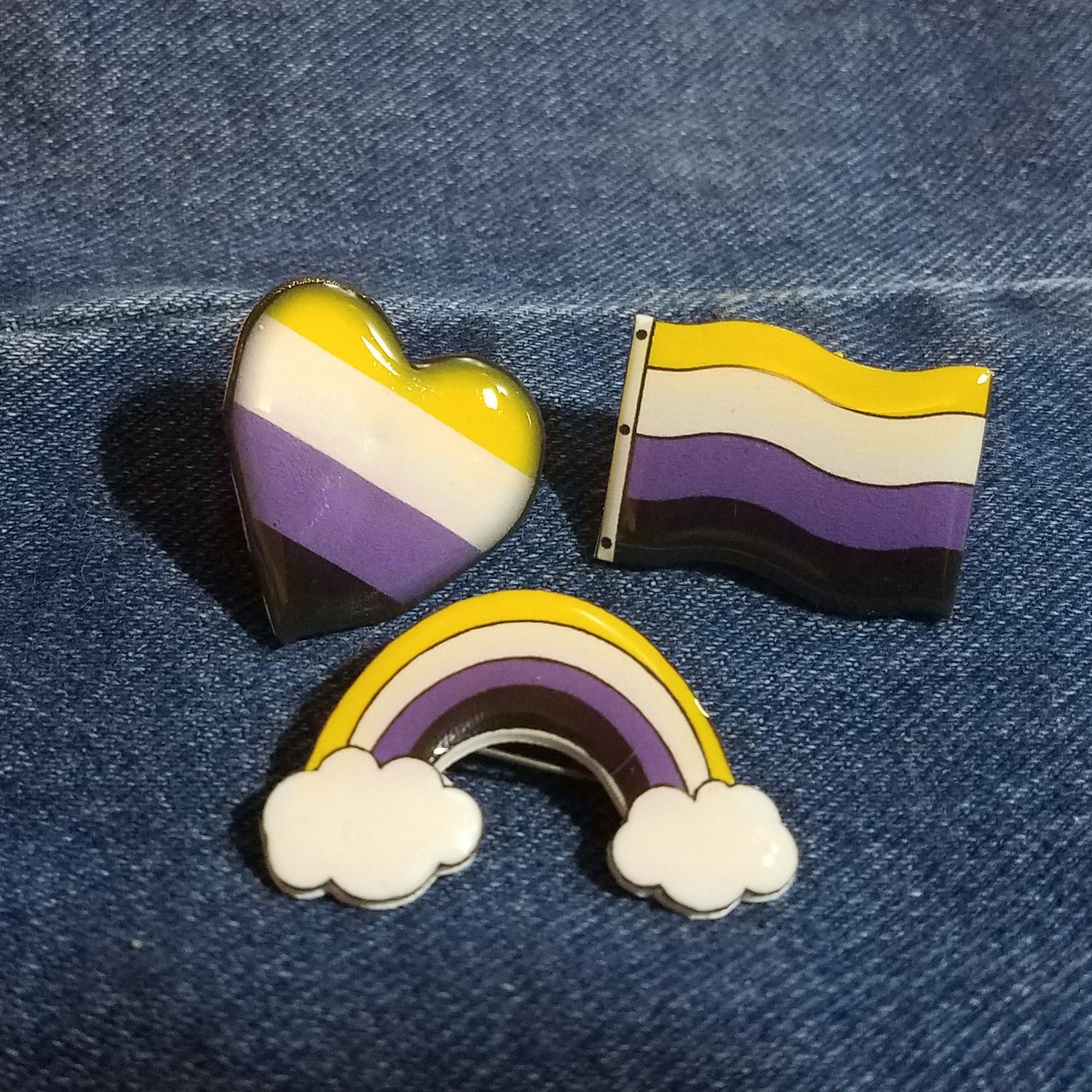 Non Binary Pride Pin Lgbt Pin Nonbinary T Pride Pin Etsy