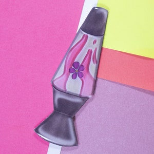 Sapphic Subtle Pride Lava Lamp Pin, LGBTQ+, Lesbian, WLW, Handmade