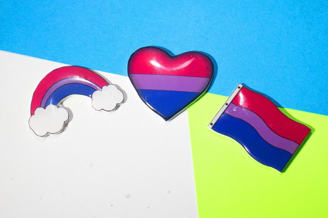 Bisexual Pride Pin Set, LGBTQ+, Handmade Etsy