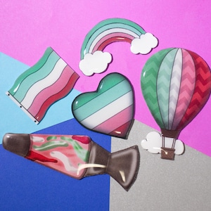Abrosexual Pride Pin Set | LGBTQ+ | Handmade Accessories