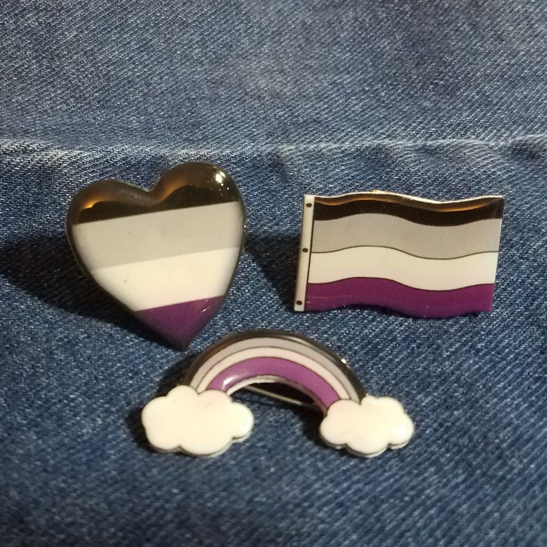 Asexual Pride Pin Lgbt Pin Asexual T Pride Pin Rainbow Etsy 