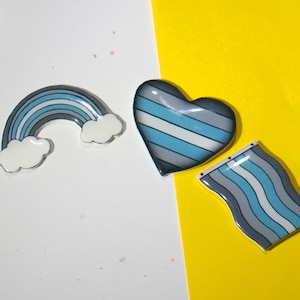 Demiboy Pride Pin Set, LGBTQ+, Handmade
