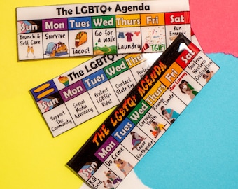 The Gay Agenda Pin Set, LGBTQ+, Handmade