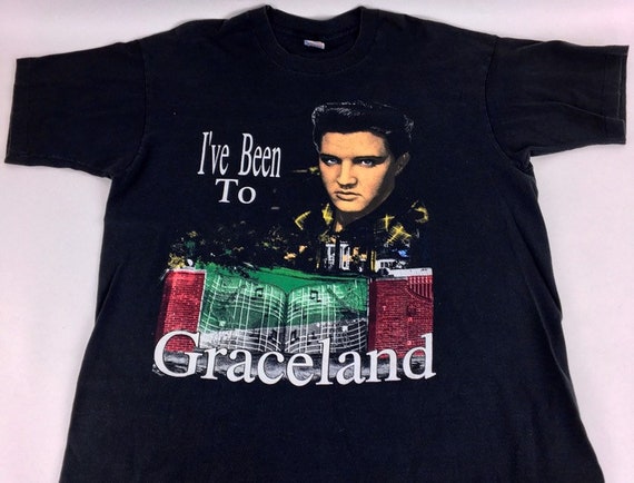 Vintage Elvis shirt 90s tee Welcome to Graceland B