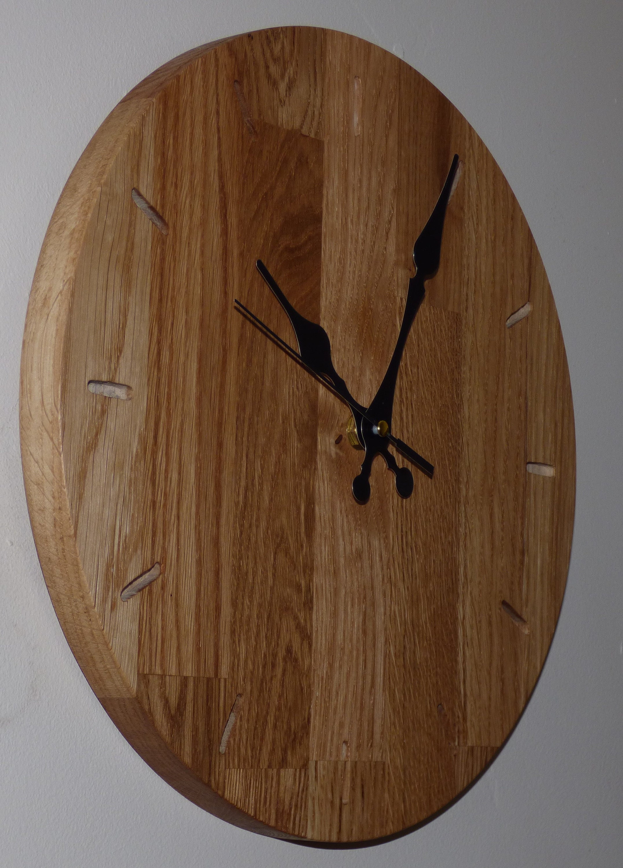 Solid Oak wall clock personalised optional Etsy