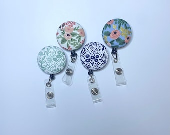 Rifle Paper Co. Floral Badge Reel | ID Holder