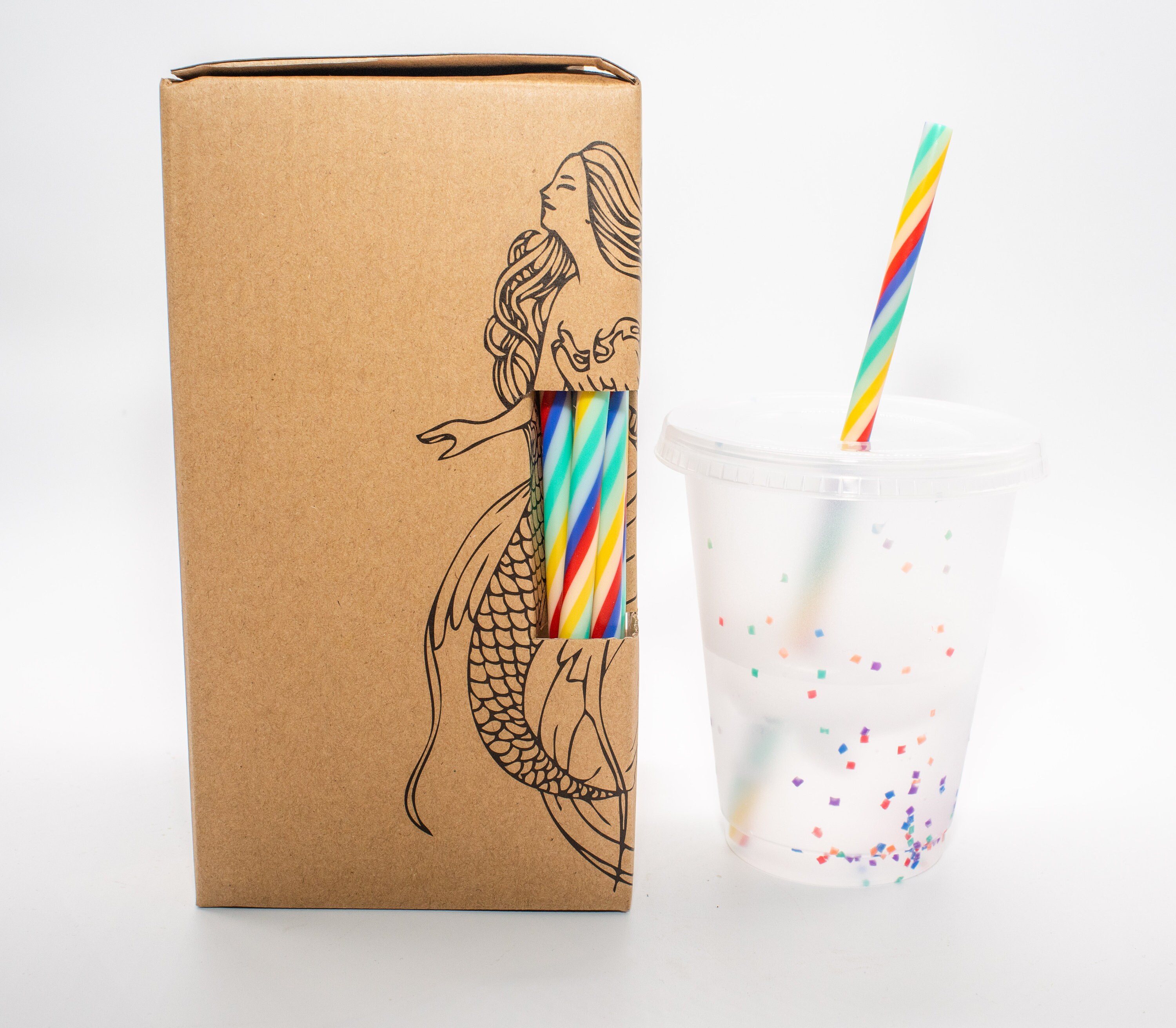 Astor Set of 5 Confetti Cups Color Changing Cups with Lids Etsy