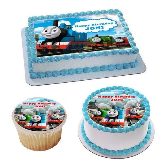 Edible Thomas And Friends Cake Topper With Your Own Caption Etsy
