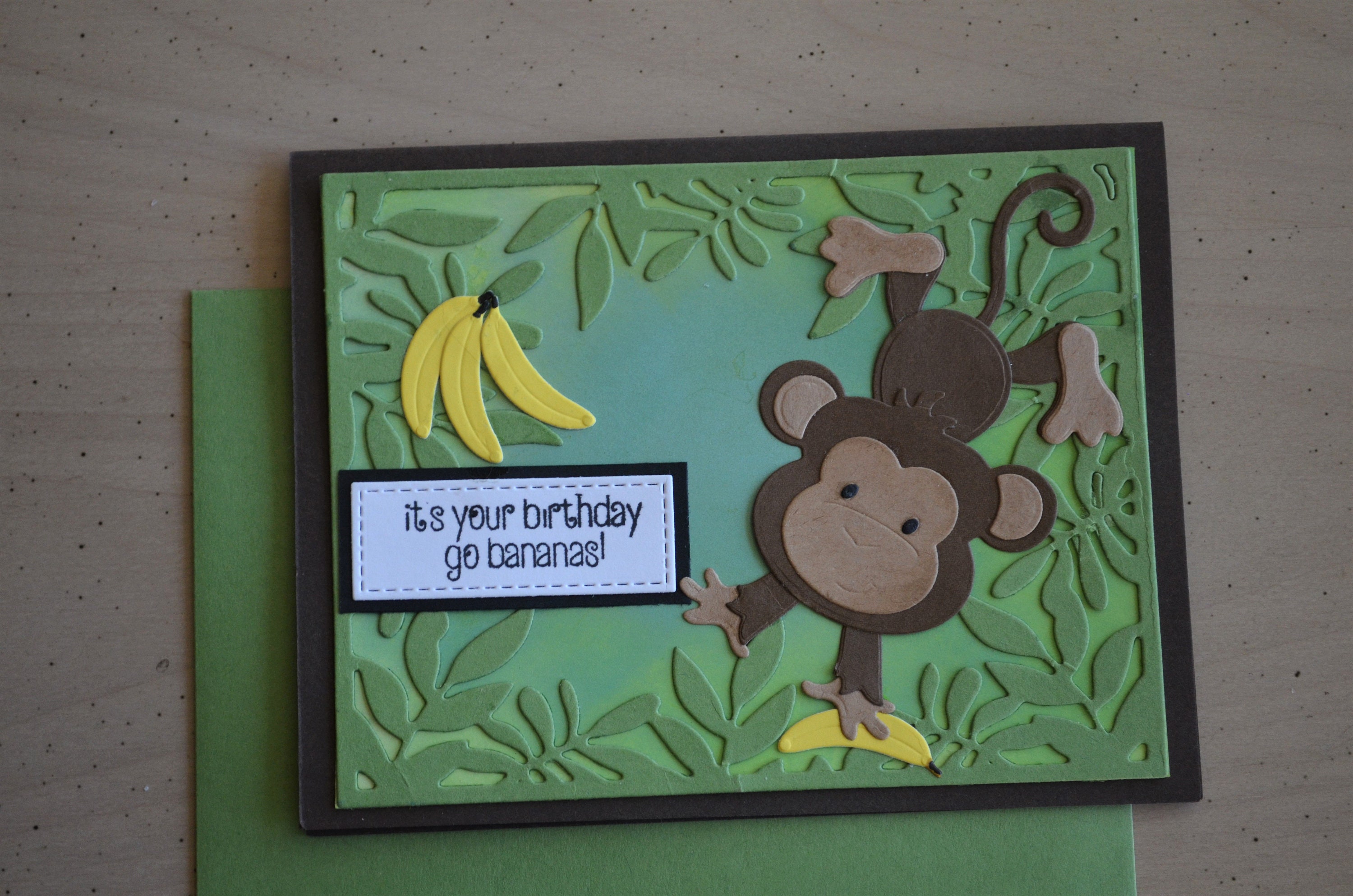 Monkey Birthday Card Etsy