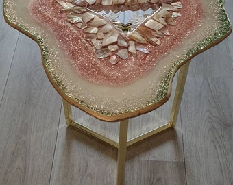 Resin Geode Table Etsy