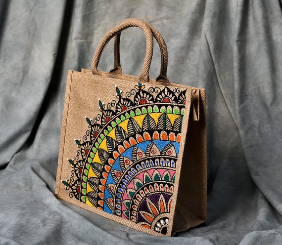 Ecological Hand bag in painted with natural colors Ecological shoulder bag painted with natural colors | eBay main image 3