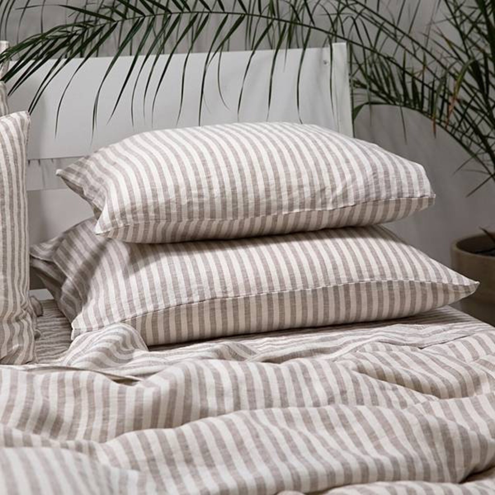 Pure flax linen sheet set fitted sheet flat sheet pillowcases Etsy