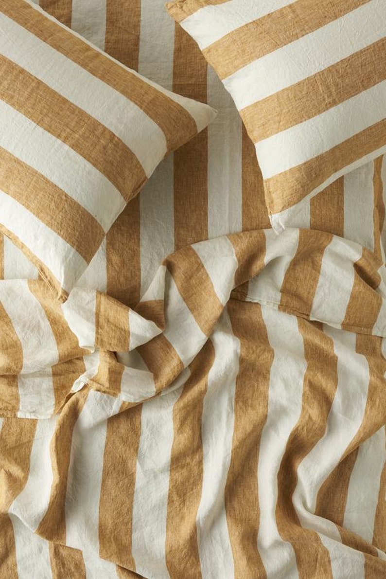 100 Linen Sheet Set Includes Flat Sheet Fitted Sheet and Pillowcase