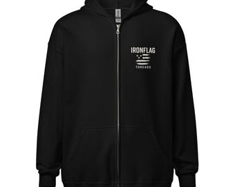 Sudadera con capucha y cremallera "Don't Tread On Me" - Iron Flag Threads