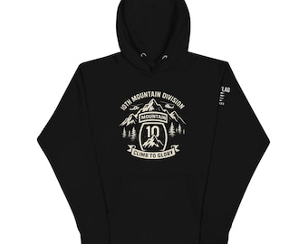 Sudadera con capucha de homenaje a la 10.ª División de Montaña - Iron Flag Threads