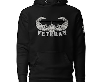 Sudadera con capucha de veterano de asalto aéreo (clara) - Iron Flag Threads