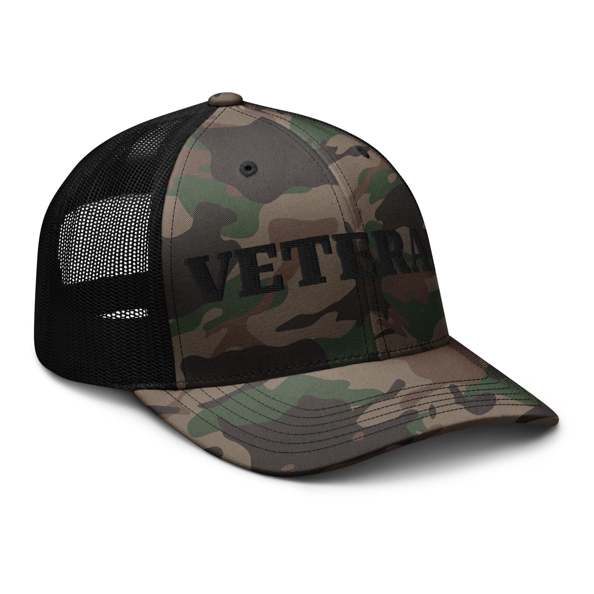 Save-A-Vet Org Camo Embroidered Logo Trucker Ladies Fit Snapback Hat Cap OSFM Vortex Trucker Hat Green Beige OS Camo Distressed Patch  main image 3