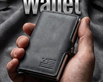 Cartera minimalista SafeCard de cuero para hombre