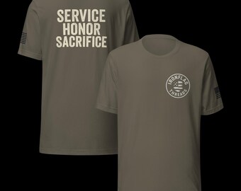 Camiseta "Servicio Honor Sacrificio" - Colección Hero's - Camiseta ultraligera / Iron Flag Threads