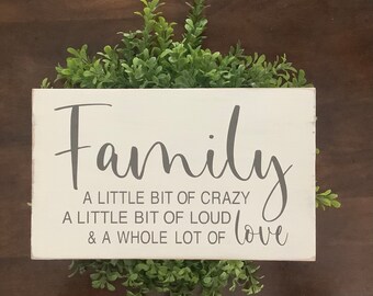 Family wood sign