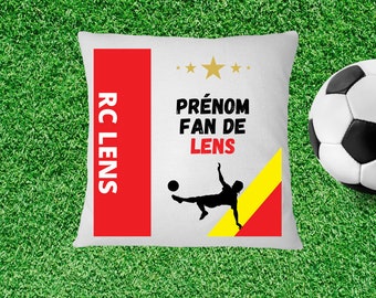 Coussin personnalisé Foot Lens et prénom