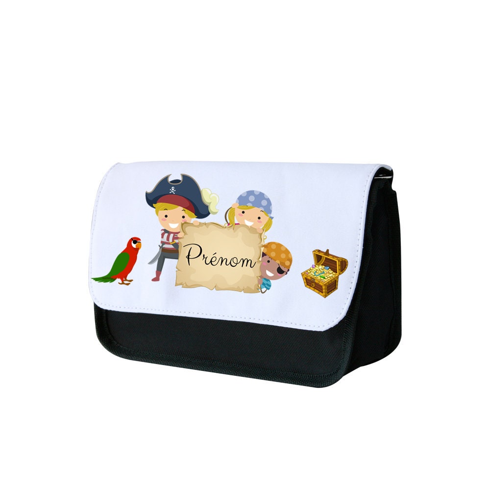 Trousse A Crayon Personnalisée avec Des Pirates et Prénom
