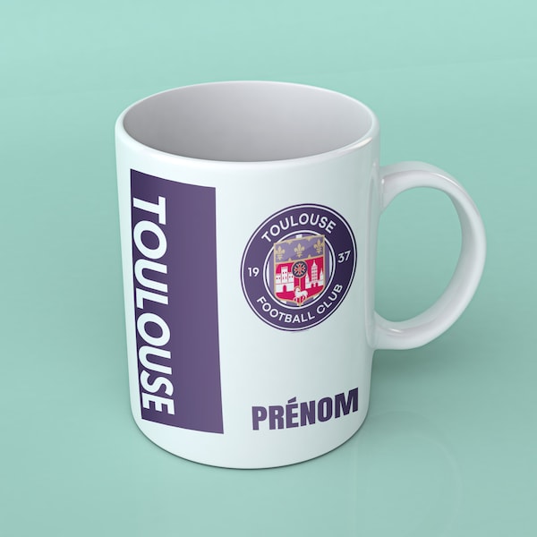 Mug personnalisé Toulouse avec prénom - Mug édition foot FC Toulouse