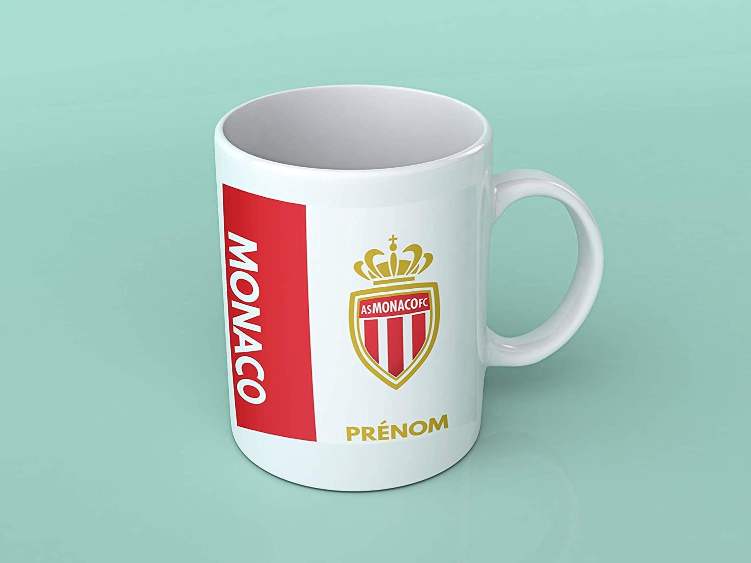 Mug Tasse Personnalisé Monaco avec Prénom - Tasse Édition Foot As Monaco