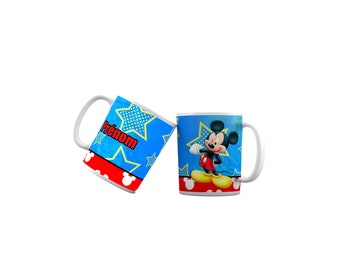 Mug personnalisé Mickey étoiles avec prénom - Tasse personnalisée cadeau anniversaire