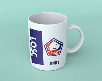 Mug personnalisé Lille avec prénom - Mug édition foot LOSC