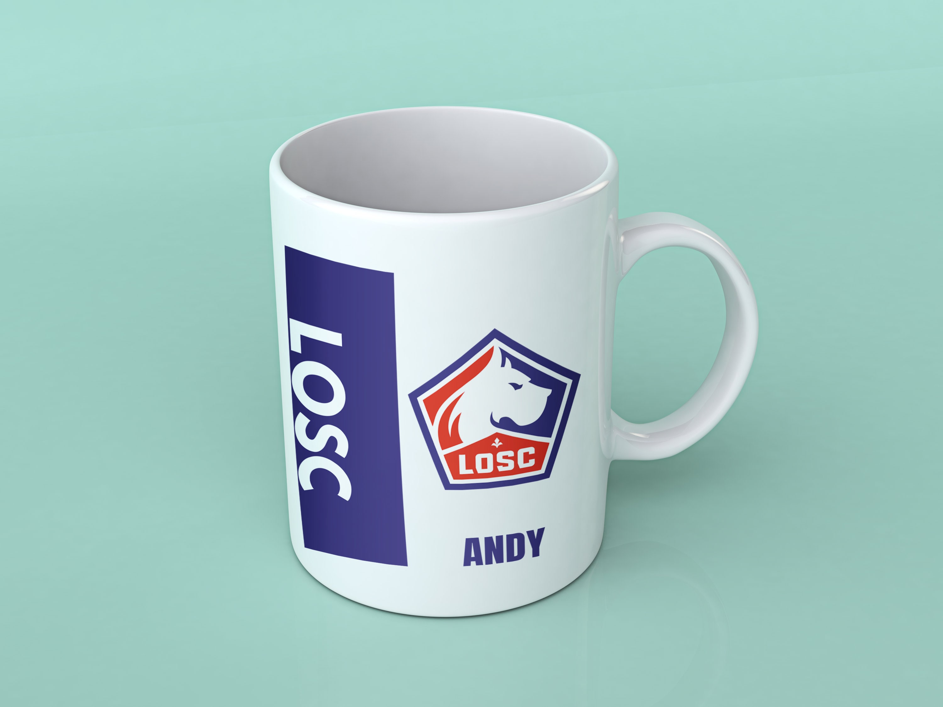 Mug Personnalisé Lille avec Prénom - Mug Édition Foot Losc