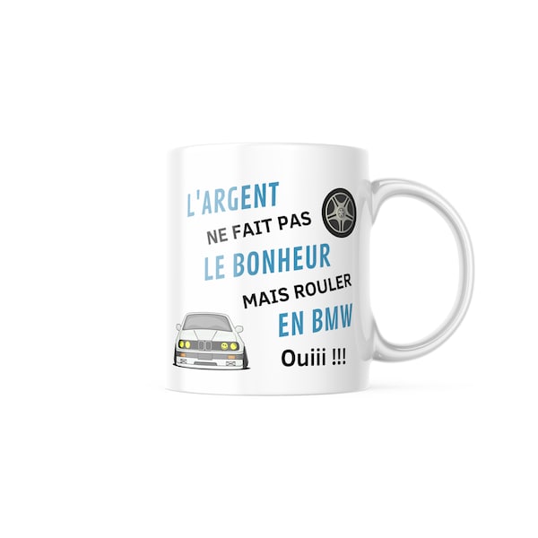 Mug tasse personnalisé l'argent ne fais pas le bonheur mais rouler en ...